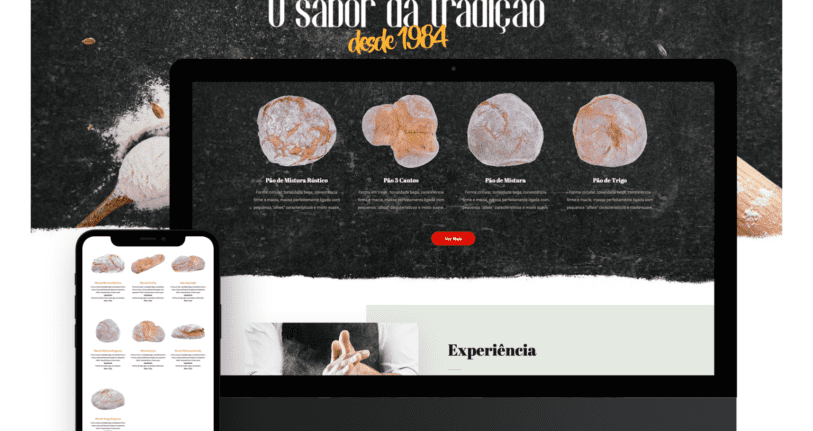 Website Padaria Abreiro